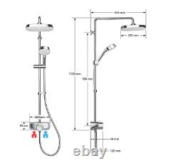 Mira Atom Erd Rear-fed Exposed Thermostatic Mixer Shower Chrome