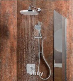 Mira Evoco Dual Thermostatic Mixer Shower Adjustable Fixed Heads Chrome Modern