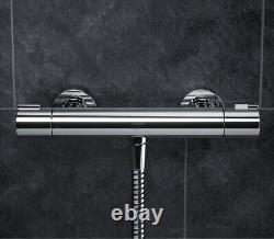 Mira Thermostatic Bar Mixer Shower Chrome Cool Touch + Riser Rail + Fast Fit Kit