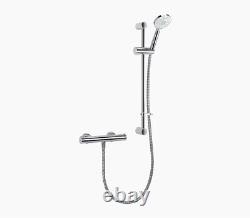 Mira Thermostatic Bar Mixer Shower Chrome Cool Touch + Riser Rail + Fast Fit Kit