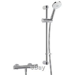 Mira Thermostatic Bar Mixer Shower Chrome Cool Touch + Riser Rail + Fast Fit Kit