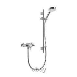 Mira Thermostatic Mixer Shower 4 Spray Rear-Fed Exposed Chrome Modern Round