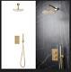 Modern Bathroom Thermostatic Shower Mixer Concealed Valve Twin Outlet Brass Head