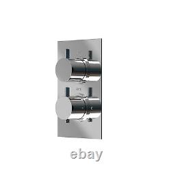 Modern Concealed Thermostatic Bathroom Shower Mixer Chrome