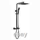 New 300mm Bathroom Thermostatic Exposed Valve Shower Mixer Square Bar Set Chrome