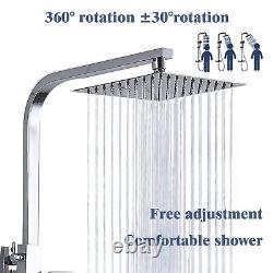 New Bathroom Thermostatic Mixer Shower Set Twin Head Exposed Valv SET
