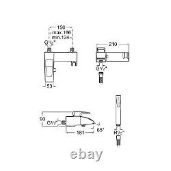 New ROCA THESIS A5A0150C00 THERMOSTATIC WALL MOUNTED BATH SHOWER MIXER