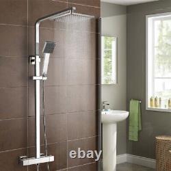 Niki Square Thermostatic Dual Control Twin Head Shower Mixer