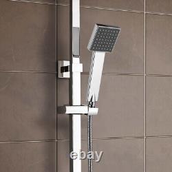 Niki Square Thermostatic Dual Control Twin Head Shower Mixer