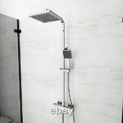 Niki Square Thermostatic Dual Control Twin Head Shower Mixer