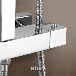 Niki Square Twin Head Bathroom Thermostatic Shower Mixer Valve + Easy Fit