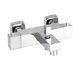 Nuie Square Wall Mounted Thermostatic Bath Shower Mixer