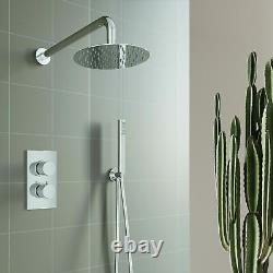 ONESHOWERS Concealed Thermostatic Shower Mixer Round Chrome Concealed Valve Set