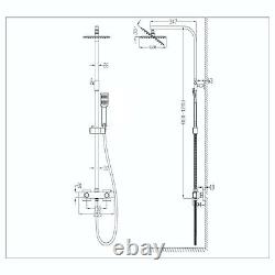 ONESHOWERS Square Thermostatic Shower Mixer set Bathroom Twin Head (Pre-sale)