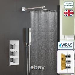 Orta Square Concealed Thermostatic Mixer Valve Hand Held 300mm Shower Head Set