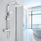 Ronvie Thermostatic Shower System Set, Chrome Rainfall Head Anti-scald Mixer Tap