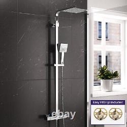 Rosa Round/Square Dual Control Thermostatic Shower Mixer & Easy Fitting Kit Opt