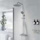 Round Thermostatic Bar Mixer Shower With Adjustable & Fixed Head Round