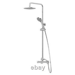 Round Thermostatic Bar Mixer Shower with Adjustable & Fixed Head Round