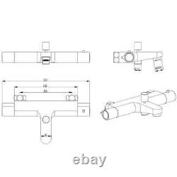 SCHÜTTE Thermostatic Bath Shower Mixer Tap VICO Chrome Modern Bathroom vidaXL