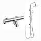 Shower Mixer Rigid Riser Deck Mounted Thermostatic Bath Chrome Enki Bbt0216