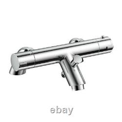 Shower Mixer Rigid Riser Deck Mounted Thermostatic Bath Chrome ENKI BBT0216