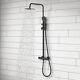 Shower Set Bathroom Thermostatic Mixer Square Head Twin Head Exposed Valve Bar