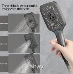 Smart Piano Dark Grey Thermostatic Exposed Shower Mixer Head for Bathroom
