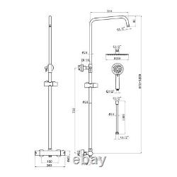 Soho Matte Black Thermostatic Bathroom Bath Shower Mixer Tap Kits Variation