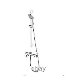 Swirl Deck Mounted Thermostatic Bath Shower Mixer Chrome Plated