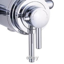 THERMOSTATIC CONCENTRIC EXPOSED Shower Mixer Valve Chrome 1 Outlet Twin Handle