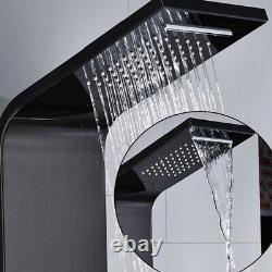 Thermostatic Bathroom Shower Panel Column Tower Mixer Taps with Body Jets System