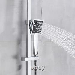 Thermostatic Chrome 3 Way Bathroom Shower Mixer Tap Rain Set Rigid Riser System