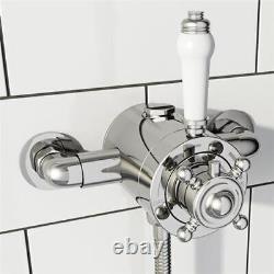 Thermostatic Edwardian Exposed Concealed Shower Mixer Valve Riser Rail Head