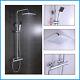 Thermostatic Exposed Shower Mixer Bathroom Twin Head Round Square Bar Set Chrome