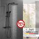 Thermostatic Exposed Shower Mixer Bathroom Twin Head Square Bar Set Black New Uk