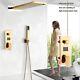 Thermostatic Gold Concealed Bathroom Shower Set Mixer Tap Rain Waterfall Head Uk