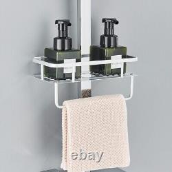 Thermostatic LED Bathroom Exposed Shower Twin Head Large Square Bar Set Chrome