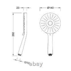 Thermostatic Shower Mixer Bar Chrome Slide Rail Hand Shower