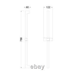 Thermostatic Shower Mixer Bar Chrome Slide Rail Hand Shower