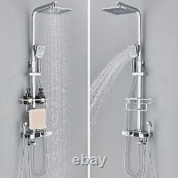 Thermostatic Shower Mixer Set Chrome 8Shower Head wall mounted with Display UK