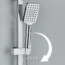 Thermostatic Shower Mixer Set Chrome 8Shower Head wall mounted with Display UK