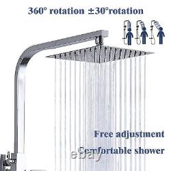 Thermostatic Shower Mixer Set With Square 38 Thermostat Shower, Single Function