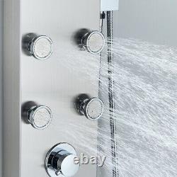 Thermostatic Shower Panel Column Tower Body Jet Rain Stainless Steel Mixer Taps