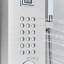 Thermostatic Shower Panel Column Tower Body Jets Waterfall Bathroom Mixer Taps