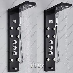 Thermostatic Shower Panel Column Tower Rain Waterfall Massage Body Jet Mixer Set