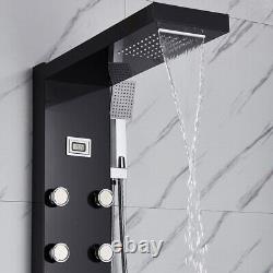 Thermostatic Shower Panel Column Tower Rain Waterfall Massage Body Jet Mixer Set