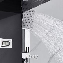 Thermostatic Shower Panel Column Tower Rain Waterfall Massage Body Jet Mixer Set