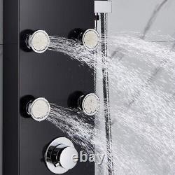 Thermostatic Shower Panel Column Tower Rain Waterfall Massage Body Jet Mixer Set