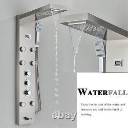 Thermostatic Shower Panel Tower Column Bathroom Massage Mixer Stainless steel